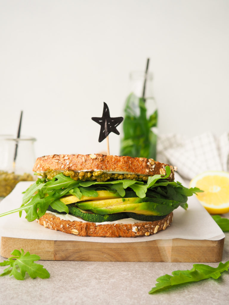 Groene vegan sandwich