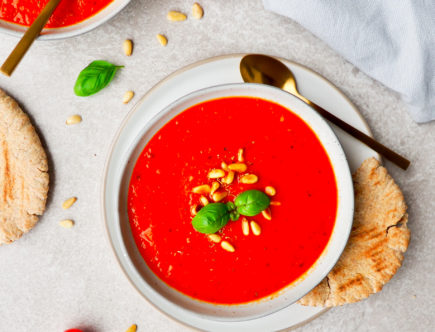 Geroosterde tomaat-paprika soep