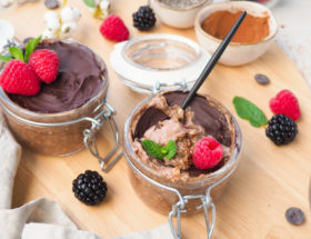 Chocolade protein overnight oats